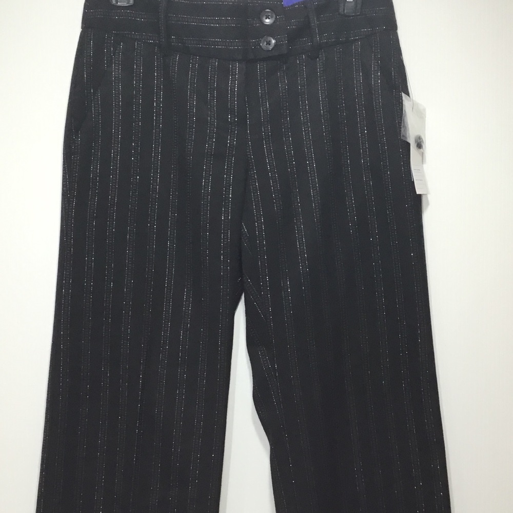 Black Striped Women's Pants